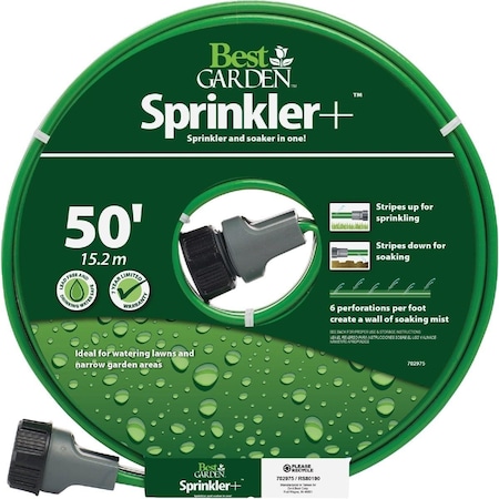 Best Garden 5/8 In. Dia. x 50 Ft. L. Drinking Water Safe Sprinkler Hose CDBTECV050